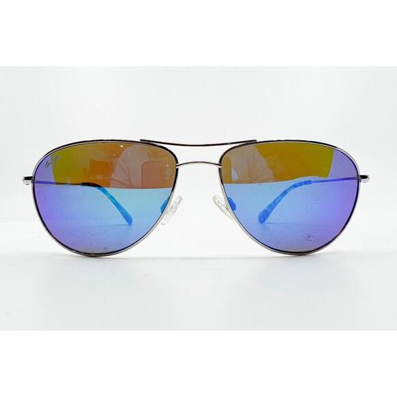 Maui Jim Sea Horse MJ 772-17 Silver Gray Sunglasses 60-15-143 8476